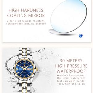 Binbond 2521 B2521นาฬิกาควอตซ์ของผู้ชายกันน้ำบอกวันที่สัปดาห์นาฬิกาข้อมือหรูผู้ชายเรืองแสงสำหรับสุภาพสตรี - Product Image 3