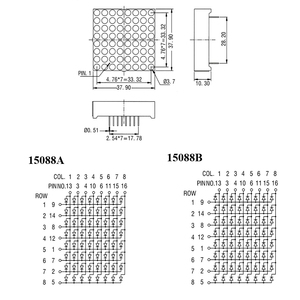 Kinley personaggio <span class=keywords><strong>LED</strong></span> Dot <span class=keywords><strong>Matrix</strong></span> <span class=keywords><strong>Display</strong></span> 37.5x37.5mm rotondo - Product Image 3