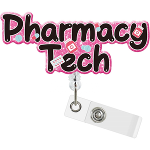 Portacredenciales Retráctil de Acrílico con Diseño de Letras Médicas Rosadas, para Enfermeras, Estudiantes de Enfermería, con Brillantina, para Identificación, Tarjeta de Nombre, 5 cm, Moderno - Product Image 6