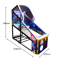Console de jeu vidéo à pièces 55 "LCD basket-ball adulte jeu de Machine de tir Console de jeu de basket-ball interactive