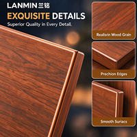 Panneaux en aluminium à grain de bois pour façade de bâtiment moderne et décoration intérieure