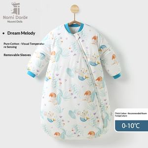Saco de Dormir para Bebé, Desmontable, Lavable, Estilo Envolvente, Acolchado Grueso, de Algodón Puro, Anti-Patadas, <span class=keywords><strong>con</strong></span> Control de Temperatura, para las Cuatro Estaciones - Product Image 3
