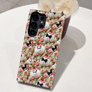 2 in 1 doppio strato pellicola rigida Cover posteriore del telefono per Sasmung S21 S22 S23 S24 S25 Ultra Ghost Design Halloween Cover regalo del telefono - Product Image 3