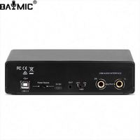 Interface audio USB 2 canaux en métal avec XLR/Phone pour le doublage en direct, le chant, la guitare, l'enregistrement d'audiolivres en studio