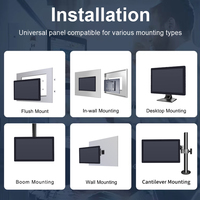 Computadora Industrial Impermeable China con Windows 11/Linux, Panel Táctil PC Industrial Integrado/Sin Ventilador, Montable en Pared, con Múltiples Puertos