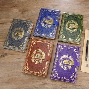 Diario de Cuero Vintage con Candado de Combinación, Cuaderno Retro con Grabado en Relieve para Escritura Segura y Regalos, Diario Clásico Personalizable - Product Image 4