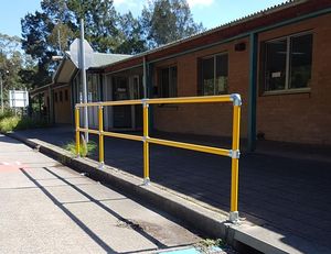 מעקה רכבת להולכי רגל רכבת מעקה מודולרית מערכת רכבת יד מודולרית צינור פלדה ומחסמי הולכי רגל - Product Image 4