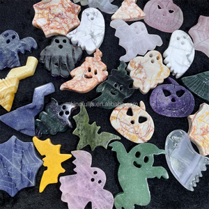 Matériaux mixtes Crystal Ghost Natural <span class=keywords><strong>Energy</strong></span> <span class=keywords><strong>Healing</strong></span> Rose Quartz Pumpkin Bat For Halloween Decor - Product Image 2