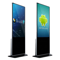 Écran numérique intelligent Android sur pied de 43 pouces pour affichage de menus de restaurant, kiosque de centre commercial, affichage connecté Wi-Fi