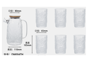 In Style Heat-Resistent Fashionable 7PCS Drinking Set 1950ml Glass <strong>Kettle</strong> With 6pcs Cup Sets Beer /juice Jar Jug <strong>glassware</strong> - Product Image 4
