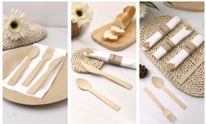 Ensemble de couverts en bambou portables de haute qualité 2024 avec ensemble de couverts en bambou jetables en papier de soie - Product Image 6