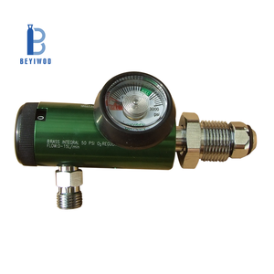 Régulateur <span class=keywords><strong>de</strong></span> pression d'oxygène médical mini CGA540 CGA870 3000 PSI avec sortie 50 PSI, débit réglable et connexion DISS BARB - Product Image 3