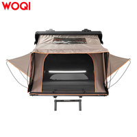 Tente de toit WOQI en aluminium à coque rigide, grande capacité, double couche, trois saisons, pour véhicules, protection contre la pluie, camping, pour plusieurs personnes