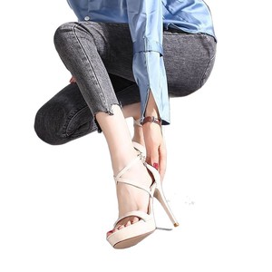 Sandalias de Plataforma Súper Alta con Tacón de Aguja y Correa al Tobillo, Estilo Hada, Sexy, para Pasarela, Modelo 2026, para Fiestas de Damas - Product Image 4