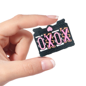 Kovict Food Grade Bulk Baby Silicone Teething Valentine's Heart Character Charm Silicone Focal <b>Beads</b> for Pens Jewelry Making - Product Image 1