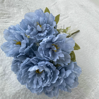 Bouquet de 7 grandes fleurs de pivoine artificielles en soie, idéal pour les décorations de mariage, de Noël et de la rentrée scolaire - Vente en gros à prix réduit