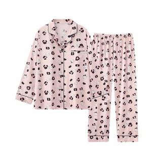 Nhà Máy Giá Sang Trọng Băng Lụa Satin Dài Tay Áo Của Phụ Nữ Quần Áo Ngủ Bộ Đồ Ngủ - Product Image 1