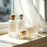 Flacon vide de luxe transparent 30ml 50ml pour soins de la peau, cosmétiques, parfums – Flacon pulvérisateur en verre à fine brume avec couvercle