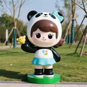 D098 Sculpture décorative moderne de fille de <span class=keywords><strong>dessin</strong></span> animé, grande taille personnalisée, statue de parc d'attractions, décoration artistique publique pour aménagement paysager - Product Image 1