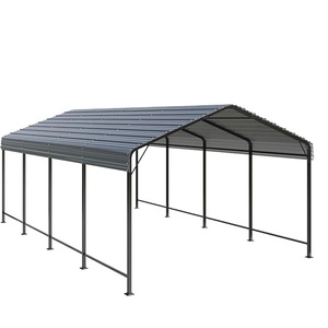 Abri de voiture en métal robuste auvent toit extérieur abri de voiture ombre panneau sandwich auvent de stationnement de voiture - Product Image 5