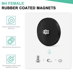 Fabriek Groothandel Sterke N35 Magneet Anti-Kras Rubber Chuck Gecoat Binnenste Draad Magneet Geleiding Ronde Magneten Groothandel - Product Image 5