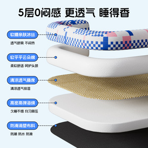 Nouveau lit pour chat, tapis rafraîchissant toutes saisons, lit respirant pour chat, support pour le cou, lit/tapis pour chat amovible et lavable. - Product Image 5