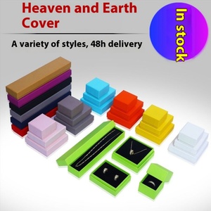 Custom Logo Jewelry Packaging <b>Box</b> for Ring <b>Earrings</b> Bracelet Necklace Heaven Earth Cover for Printable Jewelry <b>Gift</b> - Product Image 2