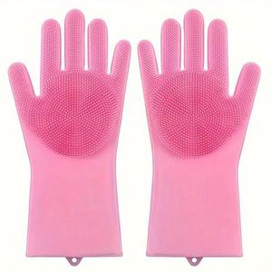 Gants de lavage en silicone épaissis anti-rayures pour la cuisine domestique, le bain des animaux et le lavage des légumes – Confortables et durables - Product Image 4