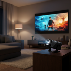 Projecteur LCD portable X7AR LED HD 1080P Android 14 WiFi pour cinéma maison 800 ANSI Lumens - Product Image 1