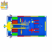 WODI Château gonflable commercial en PVC de 0,55 mm, pour usage professionnel en parc d'attractions, logo gratuit