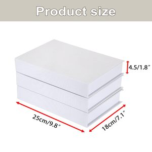 Boîte de rangement décorative en carton rigide blanc en forme de livre avec bord magnétique pour photos de souvenirs et petites entreprises - Product Image 2