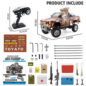 Voiture RC SJY-HG-P417 RTR 1/10 2.4G 4WD, camionnette 4x4 en métal, véhicule tout-terrain DIY, Rock Crawler - Product Image 6