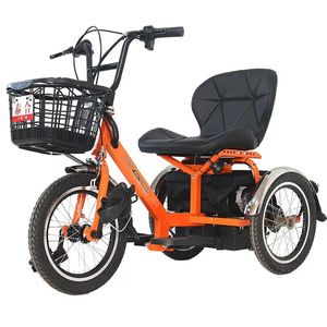 Triciclo Eléctrico Taih 106 Mini Ligero con Asistencia de Pedaleo para Personas Mayores y Discapacitadas con Cesta Naranja Negro Rojo - Product Image 3