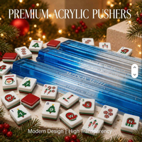 Ensemble de Mahjong Américain de Noël Compatible avec les Pions en Acrylique de Luxe Standard NMJL – Cadeau de Fêtes