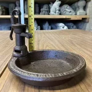 Mangiatoia per Uccelli Decorativa da Giardino, Rotonda, in Ferro Marrone, Stile <span class=keywords><strong>Rustico</strong></span>. - Product Image 3