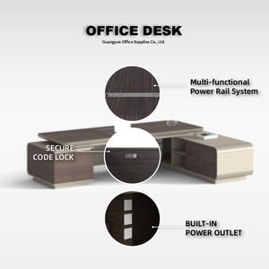 Escritorio Ejecutivo Moderno de Madera Maciza con Amplia Superficie de Trabajo y Cajones, Resistente para Oficinas Comerciales y Domésticas - Product Image 6