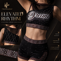 Tenue d'entraînement personnalisée pour cheerleading – Conception libre, idéale pour la personnalisation d'équipe, kits d'entraînement, uniforme de cheerleading, vêtements d'exercice de qualité