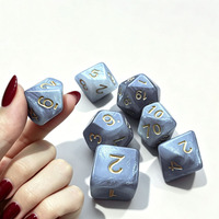 Accessoires de jeu de société en acrylique en vrac – Lot de 7 dés polyédriques pour jeux de rôle de table – Dés de jeu multi-faces scintillants – Fabricant