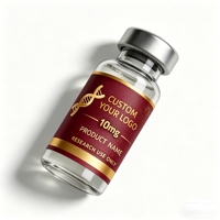 Bouteille de supplément de peptides 11,2 ml 5 ml 10 ml avec étiquette personnalisée imperméable, autocollant adhésif en verre et plastique pour la santé et l'amincissement