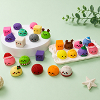 Boîte Mystère de Noël : Jouet Anti-Stress en Époxy à Rebond Lent, Formes Alimentaires et Animaux Assorties, Squishy Décompression, pour Enfants de 5 à 7 Ans et Plus, Unisexe
