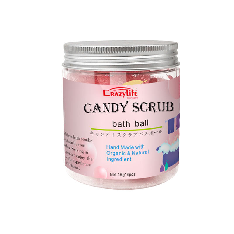 16 Pieces/pack Of Candy Scrub Nourishing Exfoliating Bath Ball Exfoliating Body Wash And Scrub Ball Toiletries Personal Care