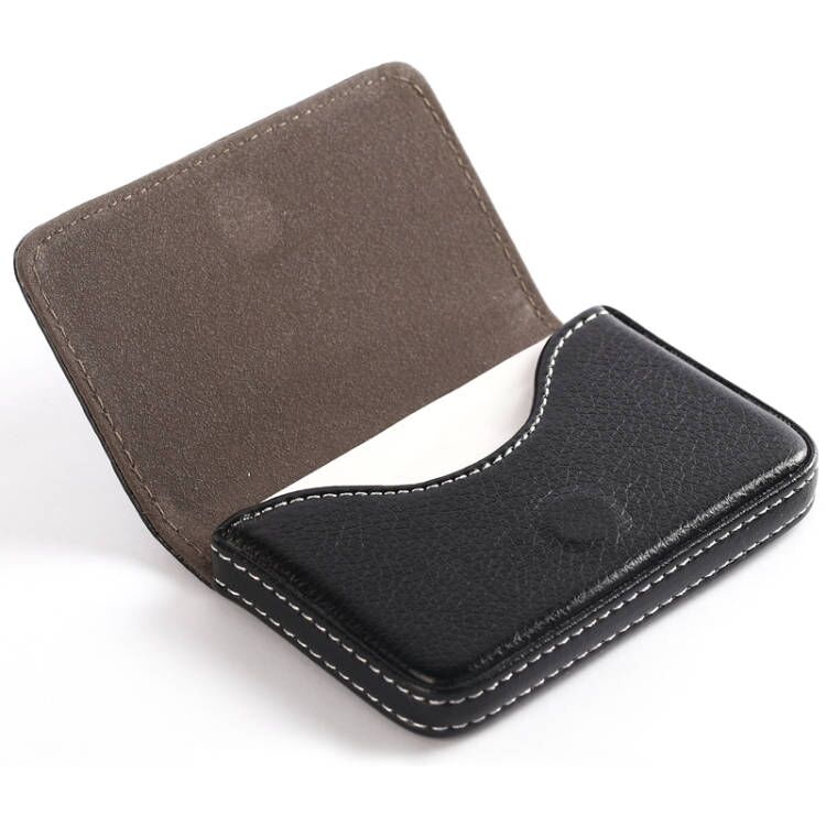 Tarjetero de cuero para hombre y mujer, billetera de cuero para tarjetas