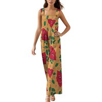 Vente en gros Personnalisé Vintage Tricoté Halter Imprimé Bougainvillier Thème Tribal Polynésien Hawaï Super Doux Ample Taille Haute