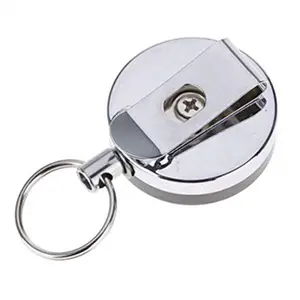 Heavy Duty Anti - theft Metal Easy Pull Key chain For ID holders, name tags, and badges