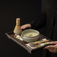 Service à thé matcha en céramique écologique de style Japandi, avec bol et pot, en poterie ancienne