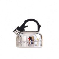 Minuteur de cuisine mécanique en forme de casserole, minuteur de compte à rebours de 60 minutes, rappel de temps rotatif pour la cuisson