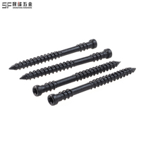 Window Fastening SS304 Double Thread Screws with Sharp Drilling Tail Small Countersunk Head Dacromet Black Screws for House