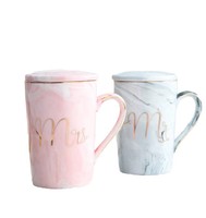 Nouvelle Tasse en Céramique Style Européen Créatif Motif Marbre 2026 – Ensemble de Tasses à Café Modernes pour Couples avec Logo Imprimé, Idéal pour les Fêtes et Cadeaux de Mariage