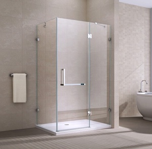 409 hình chữ nhật tùy chỉnh miễn phí đứng <span class=keywords><strong>2</strong></span> mặt phòng tắm vòi hoa sen bao vây với khung đánh bóng Màn hình tắm - Product Image 4