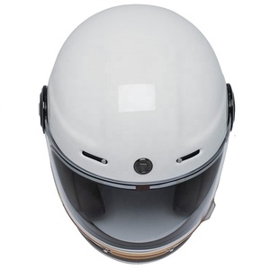La cara blanca novela bicicleta Retro de diseño de seguridad de <span class=keywords><strong>moto</strong></span> <span class=keywords><strong>casco</strong></span> de la motocicleta - Product Image 2